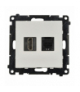 Gniazdo HDMI 2.1 + komputerowe RJ45 kat.6., moduł, biały mat, Standard HDMI: HDMI 2.1 Simon 55 TGH21RJ45.01/111