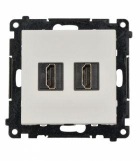 Gniazdo HDMI pojedyncze, moduł, biały mat, Standard HDMI: HDMI 2.1 Simon 55 TGHDMI221.01/111