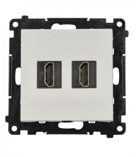 Gniazdo HDMI pojedyncze, moduł, biały mat, Standard HDMI: HDMI 2.1 Simon 55 TGHDMI221.01/111