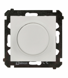 Ściemniacz do LED ściemnialnych, naciskowo-obrotowy, jednobiegunowy, 230V, moduł, 2W÷200W, biały mat Simon 55 TES9L.01/111