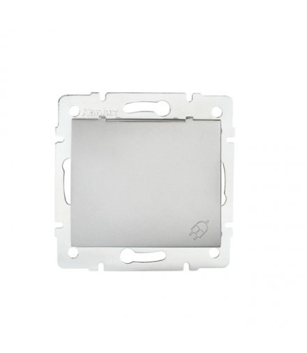 DOMO 01-1230-143 srebrny Gniazdo z uziemieniem, IP-44, Schuko Kanlux 24850