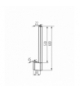 Oprawa elewacyjna YALTE S 06 8W 60cm WW ciepła 3000K 350lm B czarny solder pads Kanlux 38891