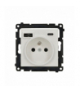 Gniazdo z ładowarką USB, C+A, (moduł), 2,1A, 16A, biały mat Simon 55 TGZ1ZUSB2CA.01/111