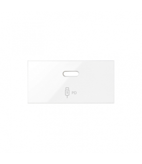 Pokrywa ładowarki USB C, biały, USB: C Simon 100 10001197-130