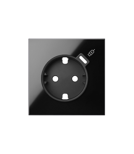 Pokrywa do gniazda Schuko z zintegrowaną ładowarką 1xUSB C, czarny, USB: C Simon 100 10000050-138