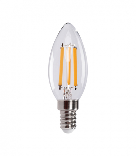 Źródło światła świeczka LED XLED EX C35 E14 3,8W WW ciepła 2700K 806lm transparentny Kanlux 37340