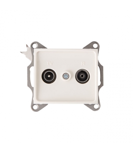 DOMO 01-1330-003 kremowy Gniazdo RTV końcowe Kanlux 24805