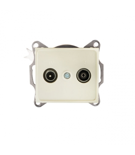 DOMO 01-1330-030 perłowy biały Gniazdo RTV końcowe Kanlux 24982