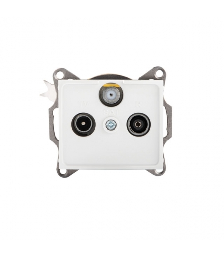 DOMO 01-1340-002 biały Gniazdo RTV-SAT przelotowe Kanlux 24747