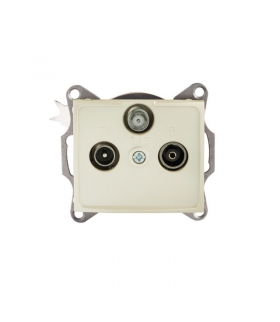 DOMO 01-1340-030 perłowy biały Gniazdo RTV-SAT przelotowe Kanlux 24983