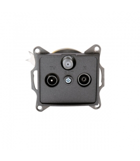 DOMO 01-1340-041 grafit Gniazdo RTV-SAT przelotowe Kanlux 24924