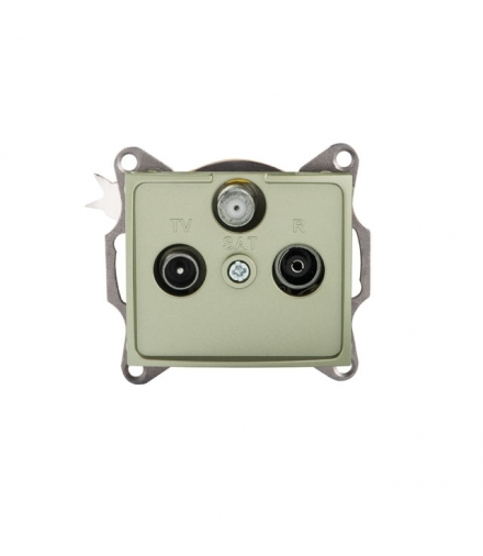 DOMO 01-1340-050 szampański Gniazdo RTV-SAT przelotowe Kanlux 25042