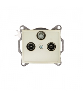 DOMO 01-1350-030 perłowy biały Gniazdo RTV-SAT końcowe Kanlux 24984