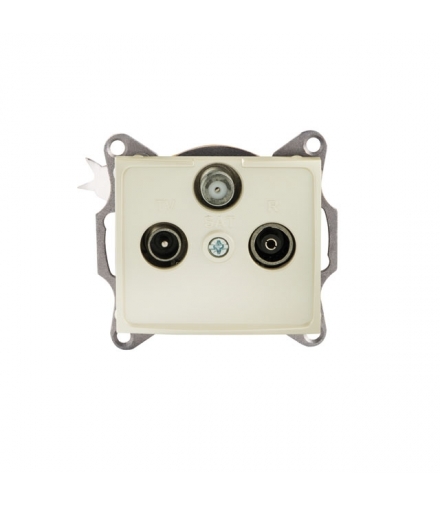 DOMO 01-1350-030 perłowy biały Gniazdo RTV-SAT końcowe Kanlux 24984