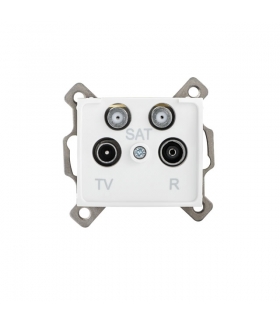 DOMO 01-1590-002 biały Gniazdo TV-2xSAT końcowe Kanlux 24750