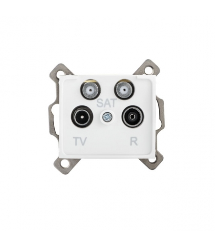 DOMO 01-1590-002 biały Gniazdo TV-2xSAT końcowe Kanlux 24750