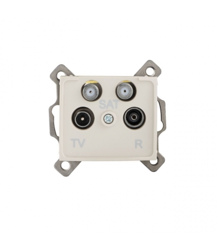 DOMO 01-1590-003 kremowy Gniazdo TV-2xSAT końcowe Kanlux 24809