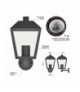 Lampa naścienna Garden ADENIA 28cm, na żarówkę E27 max 15W, IP44 EMOS ZGB010P