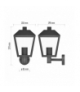 Lampa naścienna Garden ADENIA 28cm, na żarówkę E27 max 15W, IP44 EMOS ZGB010P