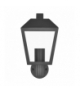 Lampa naścienna Garden ADENIA 28cm, na żarówkę E27 max 15W, IP44 EMOS ZGB010P