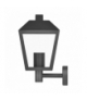 Lampa naścienna Garden ADENIA 28cm, na żarówkę E27 max 15W, IP44 EMOS ZGB010P