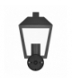 Lampa naścienna Garden ADENIA 28cm, na żarówkę E27 max 15W, IP44 EMOS ZGB010P