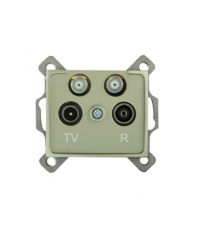 DOMO 01-1590-050 szampański Gniazdo TV-2xSAT końcowe Kanlux 25045