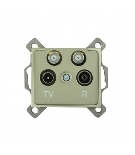 DOMO 01-1590-050 szampański Gniazdo TV-2xSAT końcowe Kanlux 25045