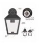 Lampa naścienna Garden ADENIA 24,5cm, na żarówkę E27 max 15W, IP44 EMOS ZGB020P