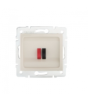 DOMO 01-1450-003 kremowy Gniazdo głośnikowe pojedyncze Kanlux 24818