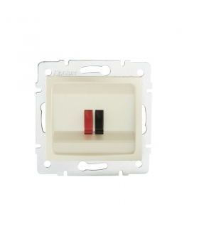 DOMO 01-1450-030 perłowy biały Gniazdo głośnikowe pojedyncze Kanlux 24995