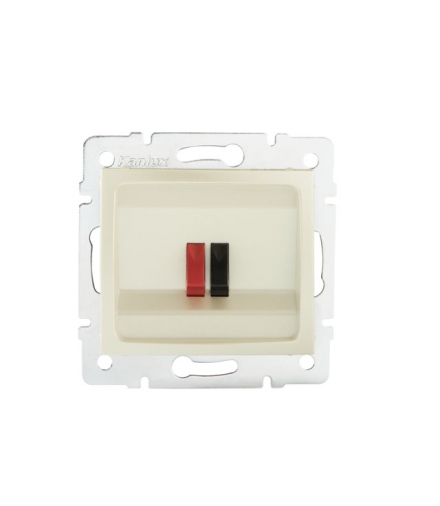 DOMO 01-1450-030 perłowy biały Gniazdo głośnikowe pojedyncze Kanlux 24995