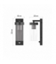 Lampa naścienna Garden ZALA 27cm, na żarówkę E27 max 15W, IP44, PIR EMOS ZGC040P