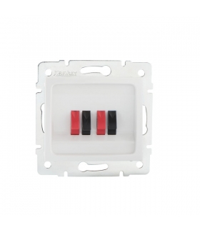 DOMO 01-1820-002 biały Gniazdo głośnikowe podwójne Kanlux 24760