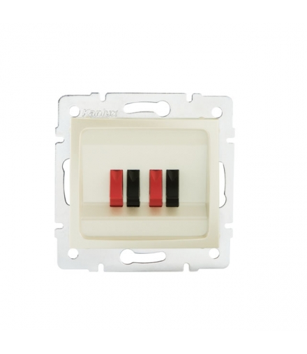 DOMO 01-1820-030 perłowy biały Gniazdo głośnikowe podwójne Kanlux 24996