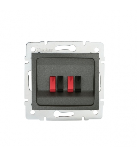 DOMO 01-1820-041 grafit Gniazdo głośnikowe podwójne Kanlux 24937