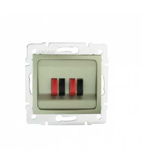 DOMO 01-1820-050 szampański Gniazdo głośnikowe podwójne Kanlux 25055