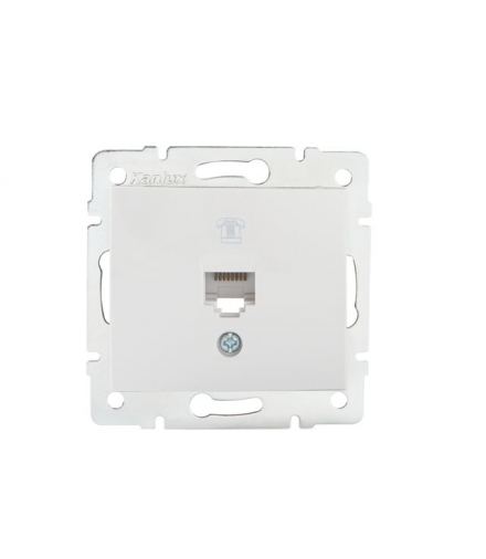 DOMO 01-1370-002 biały Gniazdo telefoniczne pojedyncze (RJ11) Kanlux 24751