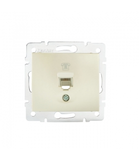 DOMO 01-1370-030 perłowy biały Gniazdo telefoniczne pojedyncze (RJ11) Kanlux 24987