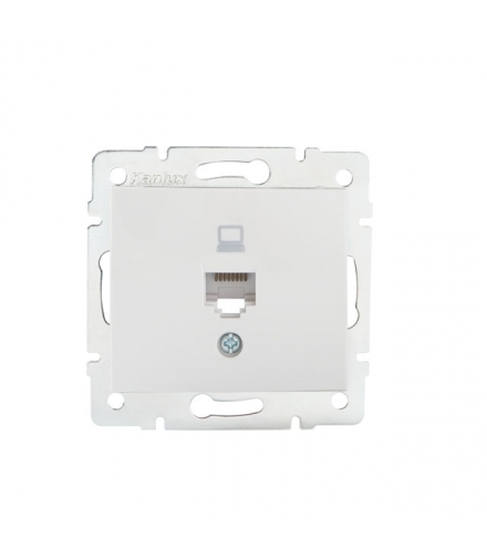DOMO 01-1390-002 biały Gniazdo komputerowe pojedyncze, (RJ45Cat 5e Jack) Kanlux 24753