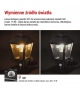 Lampa naścienna Garden ADENIA 30cm, na żarówkę E27 max 15W, IP44, PIR EMOS ZGB040P