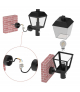 Lampa naścienna Garden ADENIA 30cm, na żarówkę E27 max 15W, IP44, PIR EMOS ZGB040P
