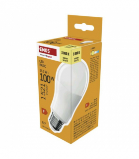 Żarówka LED Basic A60 E27 15,3W (100 W) 1521 lm Ciepła biel EMOS ZL5F67