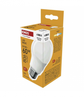 Żarówka LED Basic A60 E27 8,8 W (60 W) 806 lm Neutralna biel EMOS ZL5F48