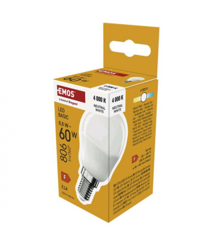 Żarówka LED Basic MINI GLOBE E14 8,8 W (60 W) 806 lm Neutralna biel EMOS ZL1F48
