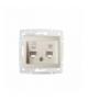 DOMO 01-1440-003 kremowy Gniazdo komputerowo-telefoniczne, (RJ45 Cat 6+RJ11) Kanlux 24817