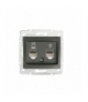 DOMO 01-1440-041 grafit Gniazdo komputerowo-telefoniczne, (RJ45 Cat 6+RJ11) Kanlux 24935