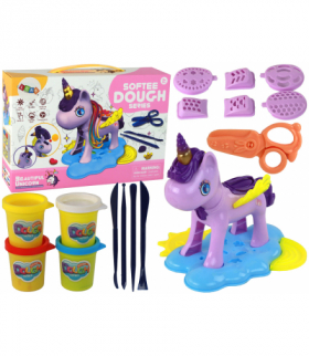Ciastolina Jednorożec DIY Masa Plastyczna Fryzjer LEAN TOYS 17388