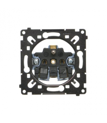 Gniazdo wtyczkowe pojedyncze z uziemieniem, mechanizm, 16A, szybkozłącza, czarny Simon 55 SGZ1CMR