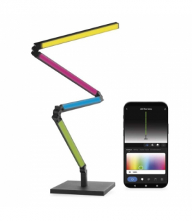 GoSmart Lampa stojąca LED ciepła biel RGB IC, czarna, 175 cm, WiFi EMOS ZCW34BR